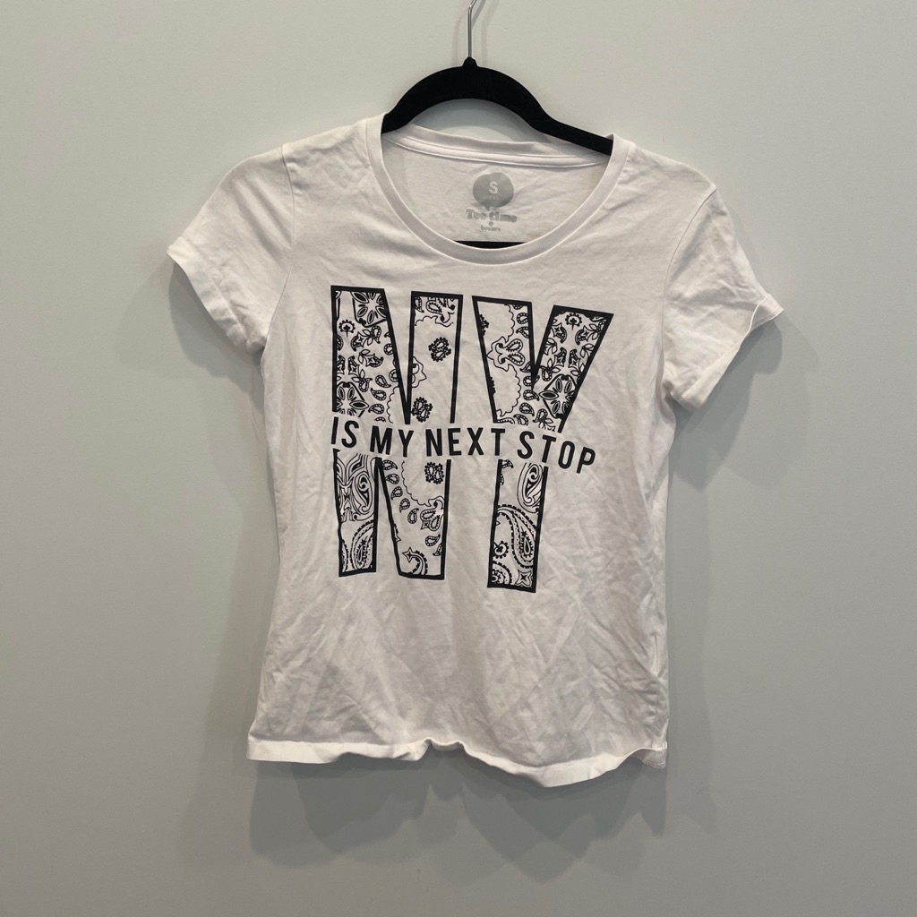 Bossini Tee Time White "Ny Is My Next Stop" Tee